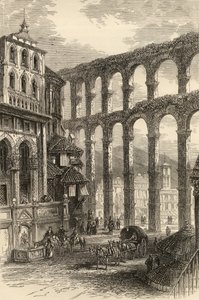 Acquedotto di Segovia, Spagna, illustrazione da 